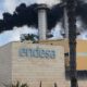 Planta de Endesa emitiendo humo negro en Melilla