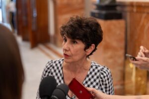 Maribel Vaquero del PNV hablando sobre la corrupción en el Gobierno