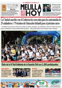 Portada del periódico Melilla Hoy del 18 de mayo de 2026 con noticias locales.