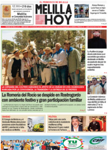 Portada del periódico Melilla Hoy del 25 de mayo de 2026