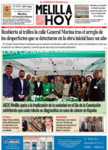 Portada del periódico Melilla Hoy del 8 de mayo de 2026