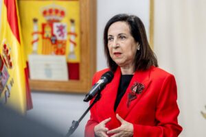 Margarita Robles hablando sobre defensa y respeto a España