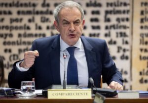 José Luis Rodríguez Zapatero hablando en una comparecencia pública