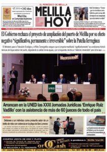 Portada del periódico Melilla HOY del 18 de junio de 2026