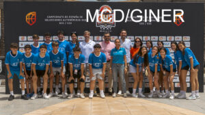 Jugadores y jugadoras en el Campeonato de España de Selecciones Autonómicas 3x3 en Melilla
