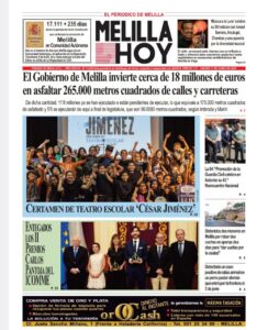 Portada del periódico Melilla Hoy del 11 de junio de 2026