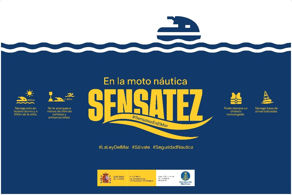 Campaña de seguridad náutica con recomendaciones para motos de agua