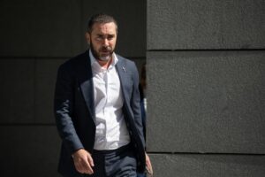 Víctor de Aldama saliendo del Tribunal Supremo tras su sentencia