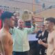 Amir Abdessadek y rival en combate de K1 con cinturón