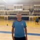 Andrés Castillo, entrenador del Melilla Torreblanca C.F., en el pabellón deportivo.