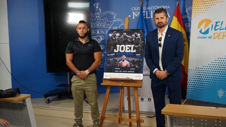 Presentación del evento de artes marciales mixtas con Joel Álvarez.