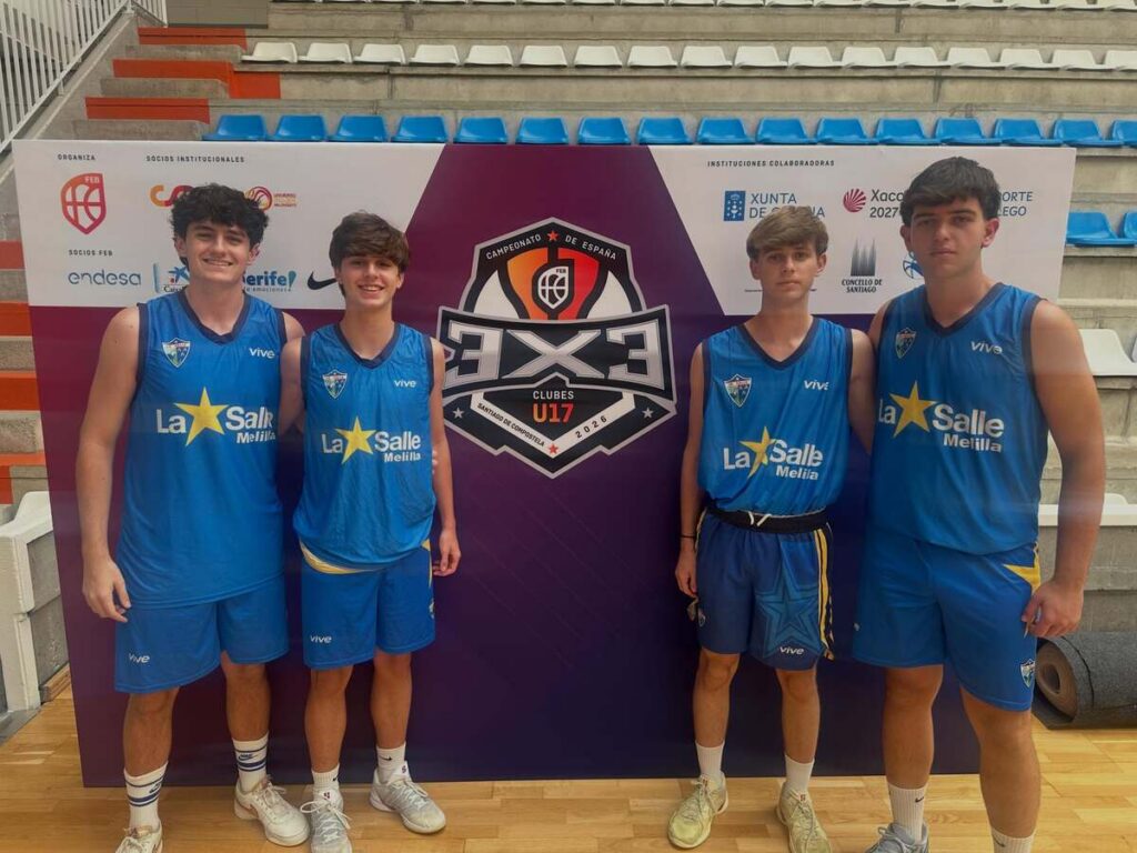 Jugadores del C.D. La Salle en el Campeonato de España U17 de baloncesto