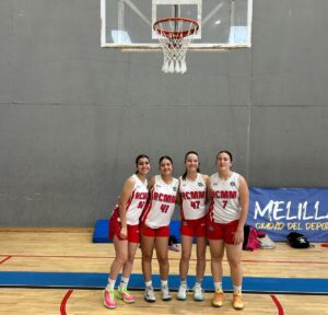 Jugadoras del Real Club Marítimo de Melilla en el Campeonato de España 3x3