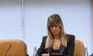 Begoña Gómez durante su comparecencia en el juzgado en Madrid