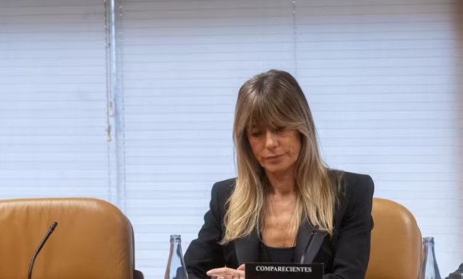 Begoña Gómez durante su comparecencia en el juzgado en Madrid