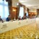 Rueda de prensa con varios presidentes en una conferencia