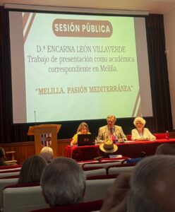 Presentación de Encarna León como académica en Melilla