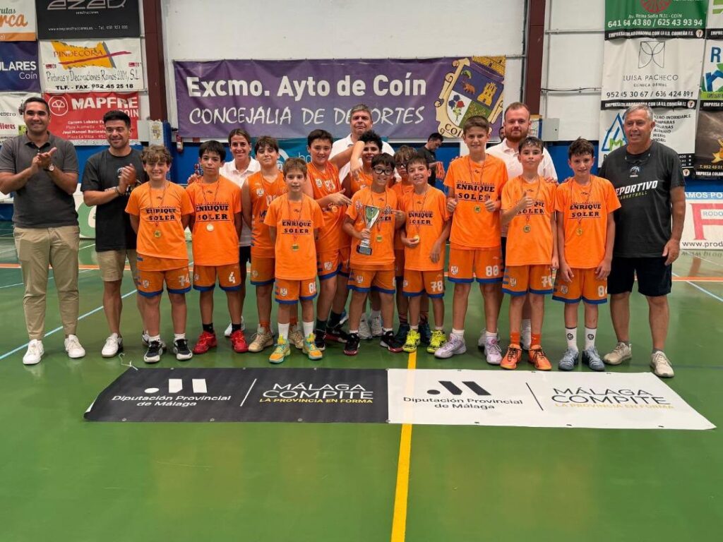 Equipo Mini Masculino del C.D. Enrique Soler en el Torneo Minibasket Coín 2026