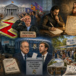 Ilustración sobre el frentismo zapaterista y elecciones en España