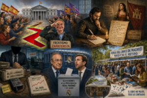 Ilustración sobre el frentismo zapaterista y elecciones en España