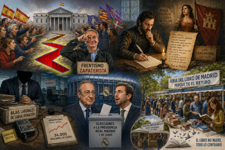 Ilustración sobre el frentismo zapaterista y elecciones en España