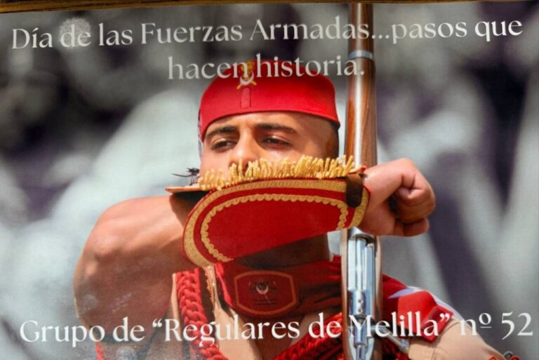 Soldado del Grupo de Regulares de Melilla en el Día de las Fuerzas Armadas