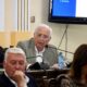 Juan José Imbroda hablando en una reunión sobre pobreza en Melilla