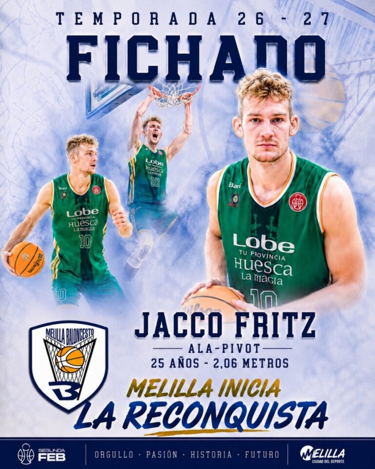Jacco Fritz, ala-pivot de baloncesto, en acción durante la temporada 26-27.
