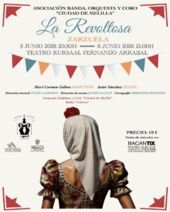 Cartel de la zarzuela La Revoltosa en el Kursaal de Melilla