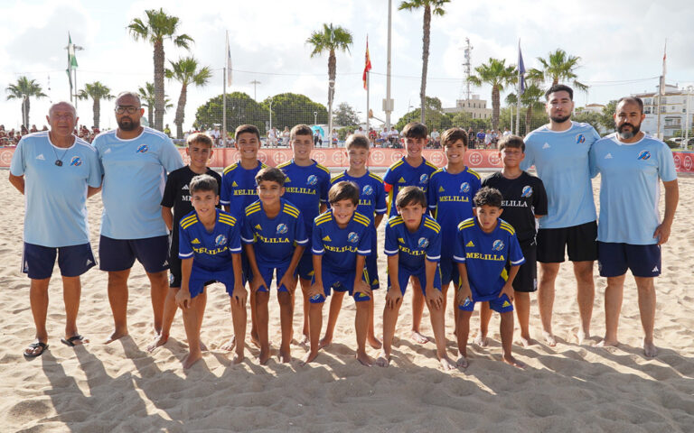 Equipo de fútbol playa de Melilla en la competición de selecciones autonómicas