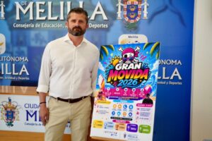 Miguel Ángel Fernández presenta el evento Gran Movida 2026 en Melilla.