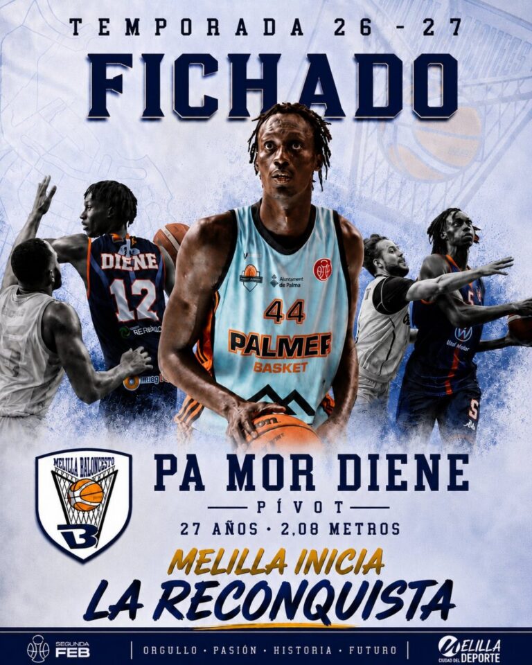 Pa Mor Diene, nuevo fichaje del Club Melilla Baloncesto para la temporada 26-27