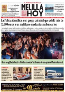 Portada del periódico Melilla Hoy del 16 de junio de 2026