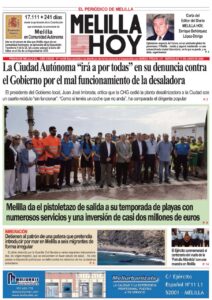 Portada del periódico Melilla Hoy del 17 de junio de 2026