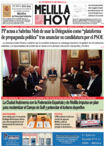 Portada del periódico Melilla Hoy del 19 de junio de 2026