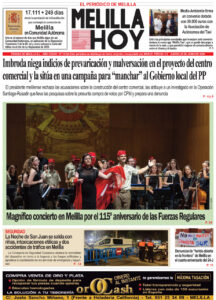 Portada del periódico Melilla Hoy del 25 de junio de 2026