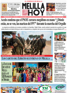 Portada del periódico Melilla Hoy del 22 de junio de 2026