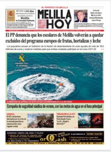 Portada del periódico Melilla Hoy del 21 de junio de 2026 con noticias locales.