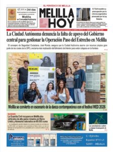 Portada del periódico Melilla Hoy del 20 de junio de 2026