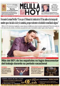 Portada del periódico Melilla Hoy del 19 de julio de 2026