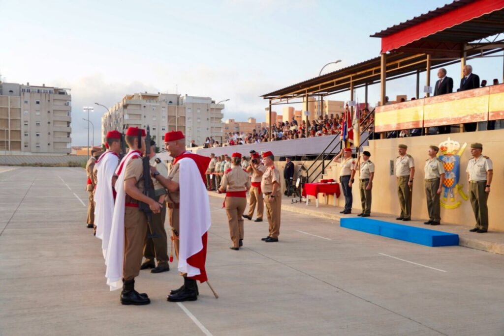 Parada militar del Grupo de Regulares número 52 en Melilla.