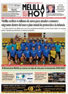 Portada del periódico Melilla Hoy del 26 de julio de 2026