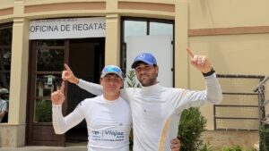 Juanjo Fernández y Álvaro Rodríguez celebrando su victoria como campeones del mundo