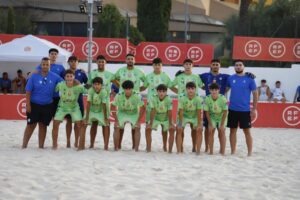 Equipo C.D. Higicontrol Melilla en la Copa Federación Masculina de fútbol playa