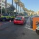 Vehículo de la Policía Local de Melilla realizando controles de alcohol y drogas