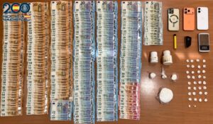 Intervención de dinero y drogas en operación policial en Melilla