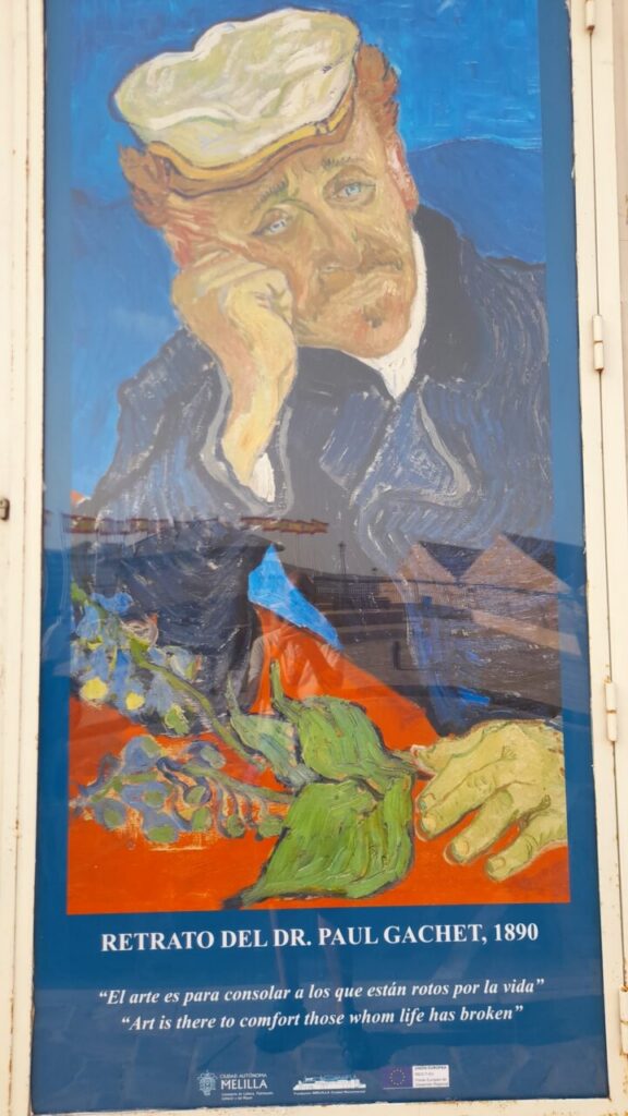 Retrato del Dr. Paul Gachet de Vincent Van Gogh en exposición