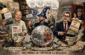 Ilustración sobre el Mundial de fútbol y la ley de amnistía en España.
