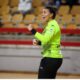 Karolliny celebrando una jugada durante un partido de balonmano