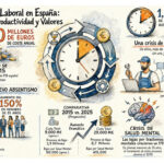 Infografía sobre el absentismo laboral en España y su impacto económico